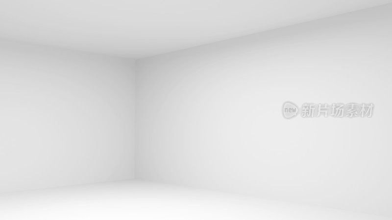 抽象空白色房间内部。3 d渲染图